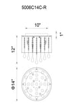 Water Drop 6-Light Flush Mount